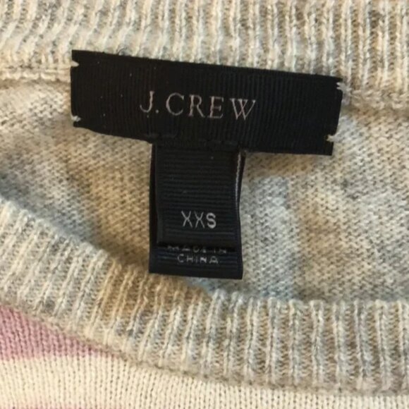 J Crew Woo/rabbit Sweater Elbow Patch Stripe Side Button szXXS - Picture 4 of 8